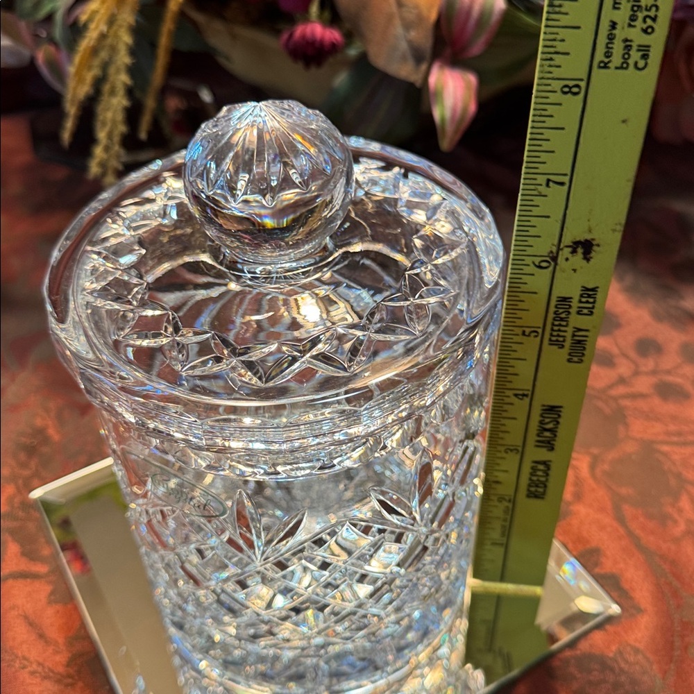 Taunton Vintage Crystal Glass Jar with Lid (Biscuit Barrel) 24% Lead crystal - Picture 9 of 13
